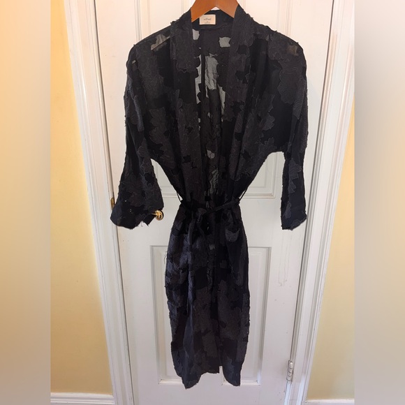 Aritzia Durante Duster Kimono Jacket Black Wilfred XS - Picture 3 of 4